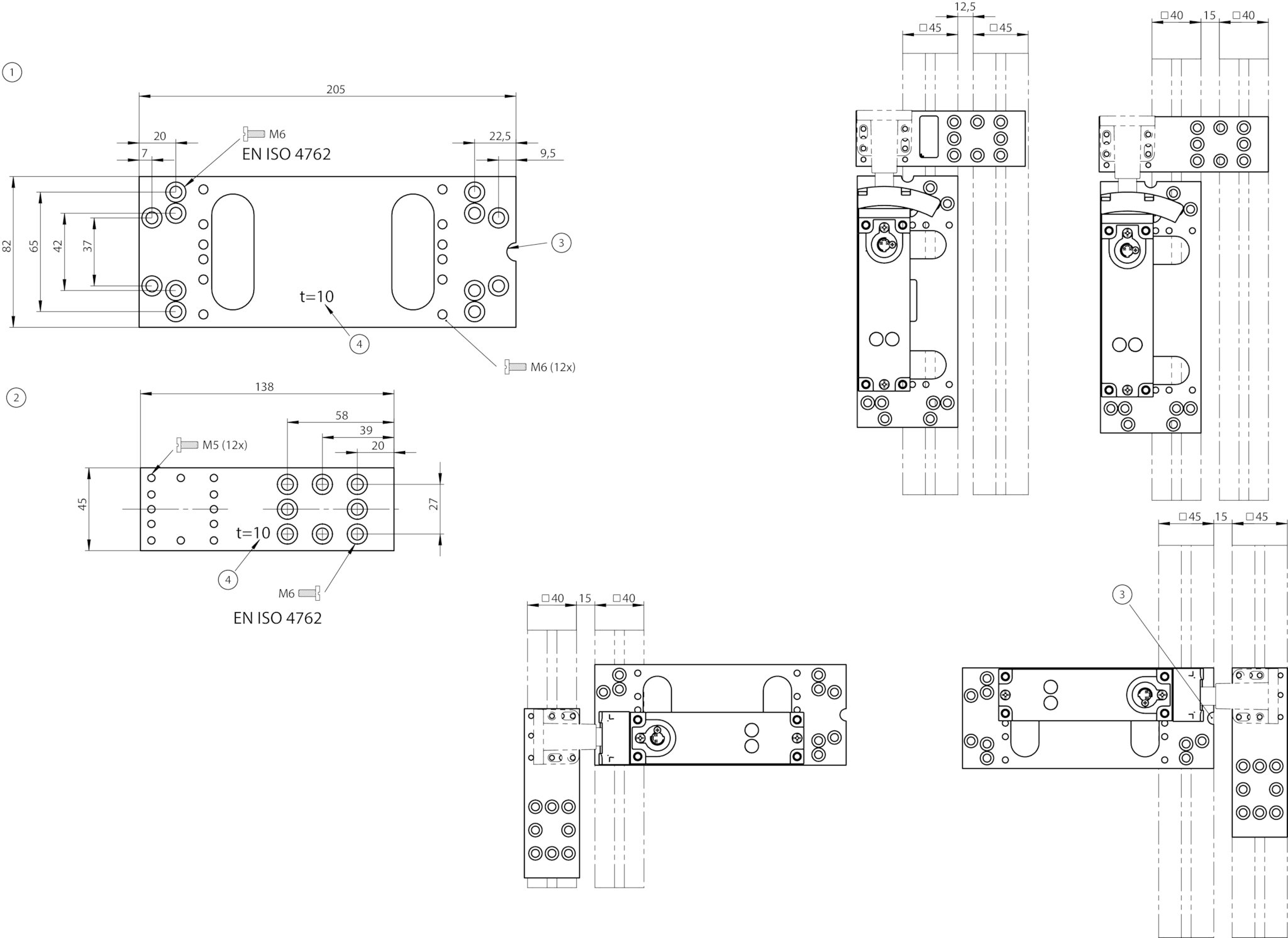 EMPLCET Mounting plate EMPL… for CET read head/switches EUCHNER