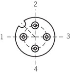 Wiring diagram (view of connection side)