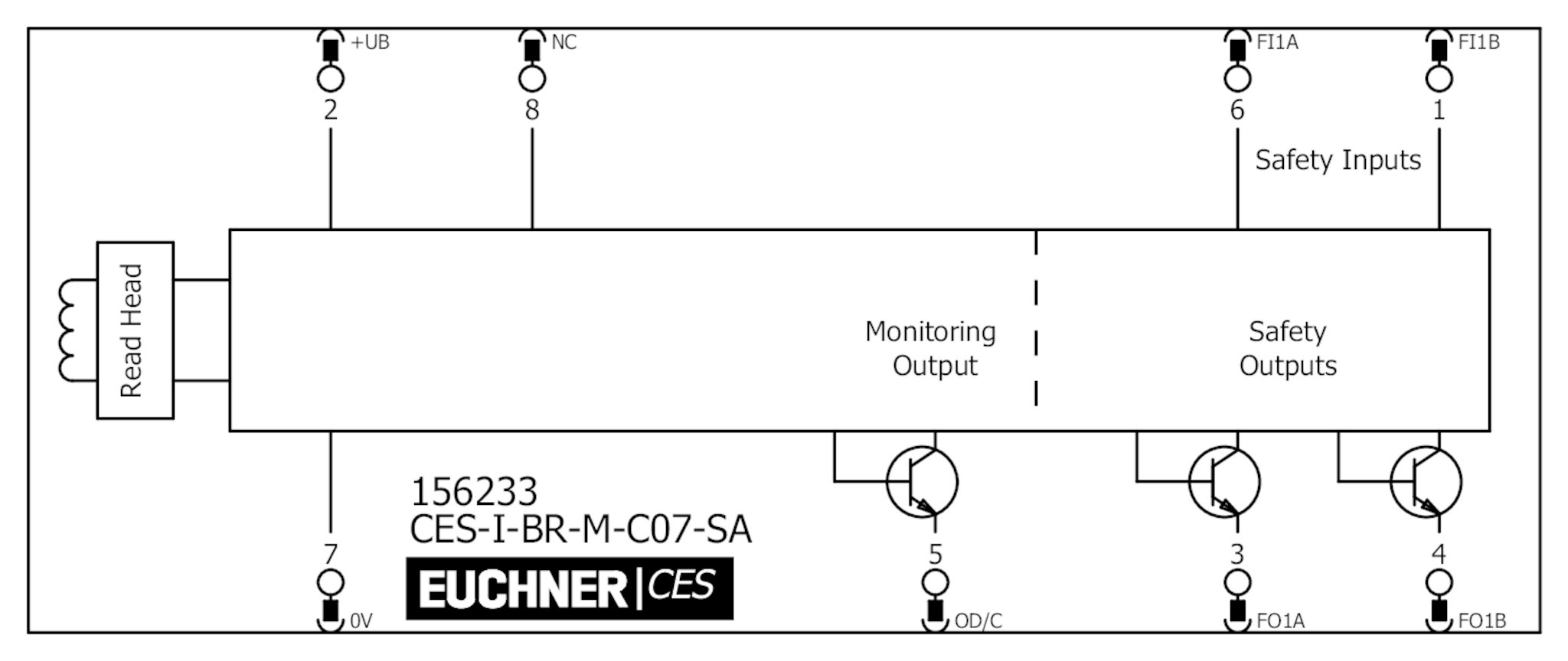 CES-I-BR-M-C07-SA-156233 Non-contact safety switches CES-I-BR-.-C07-SA