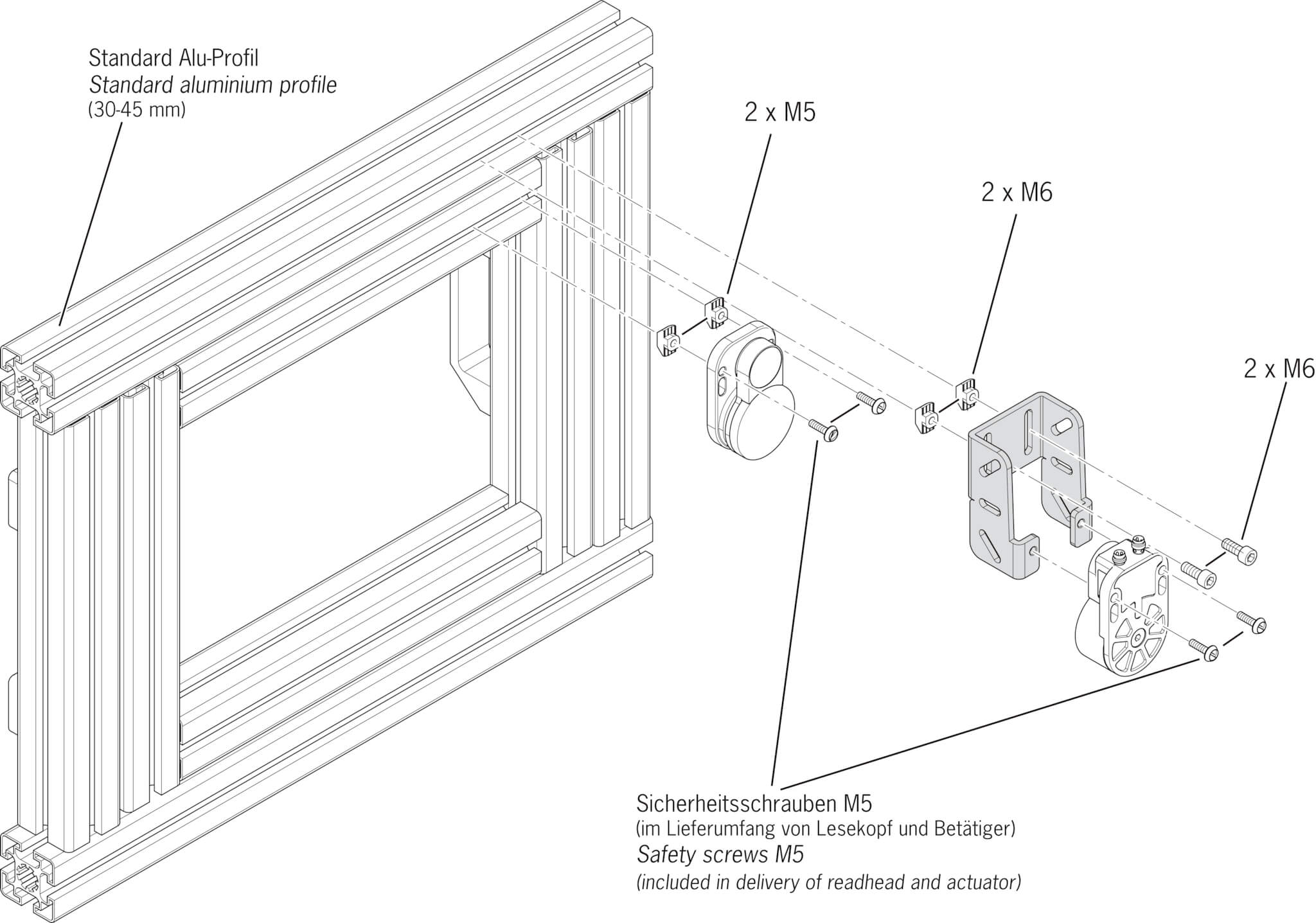 EMPLCEM05 Mounting plate EMPL... for read head CEMALE05